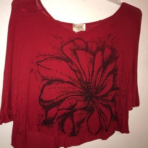 red dressy blouse